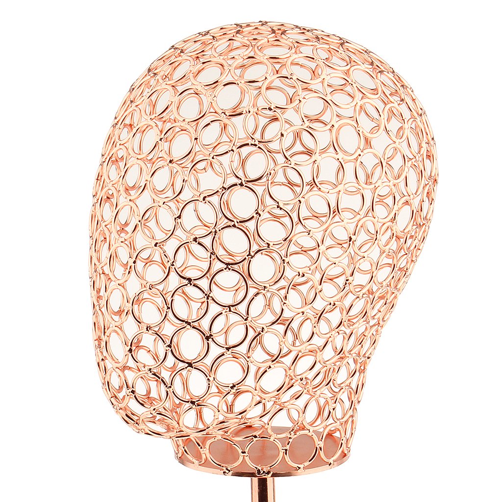 Голова абстрактная металлическая gold chrom